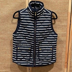 J. Crew navy and cream stripe vest- size small